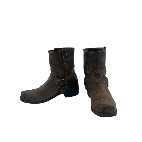 Frye 87400 Men’s 10.5 Brown Leather Harness Motorcycle Riding Engineer Boots - Picture 1 of 16